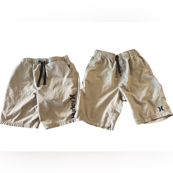 Boys 7/8 Hurley Tan Shorts with Black Accents - Picture 1 of 3